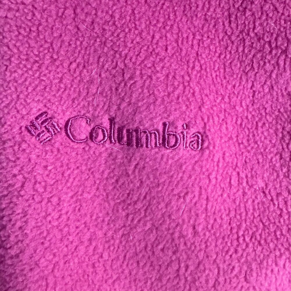 Columbia Pink Fleece Zip Vest Women's Medium Full Zip Outdoors - Picture 4 of 5